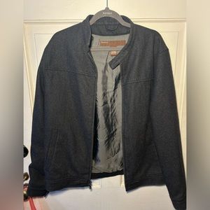 Wool-Blend Zip-Front Jacket